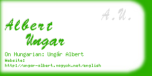 albert ungar business card